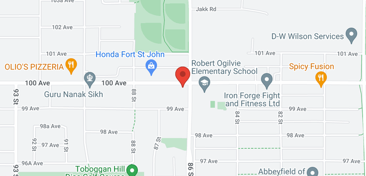 map of 8703 100 AVENUE